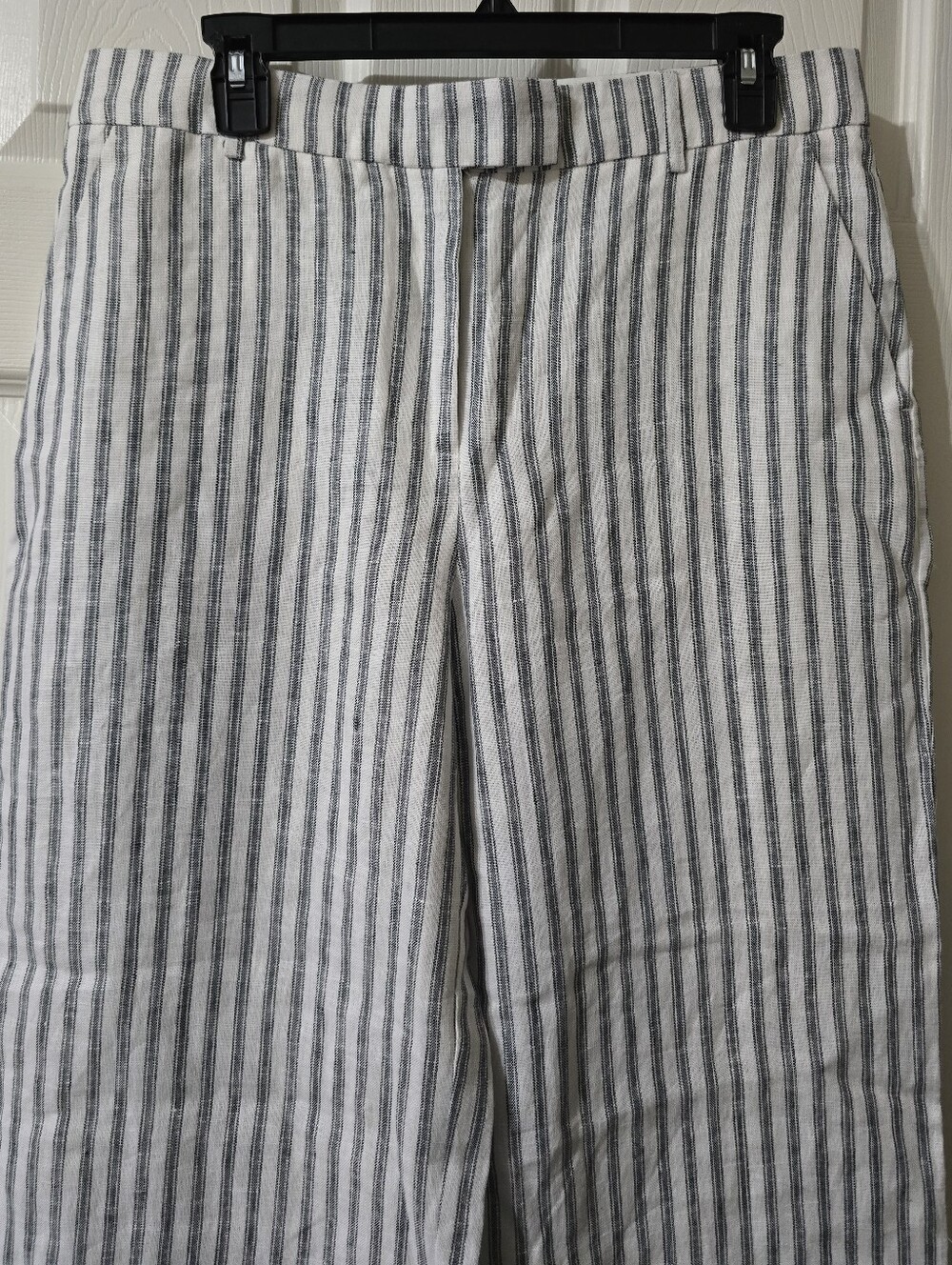 Reformation | Carter Linen Mid Rise Wide Leg Striped Trouser Pants, Sz 8, EUC! - Picture 3 of 15